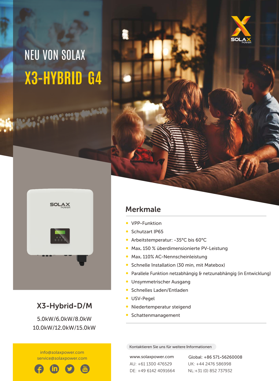 SolaX X3 Hybrid 6.0 D G4 - lagernd in Graz