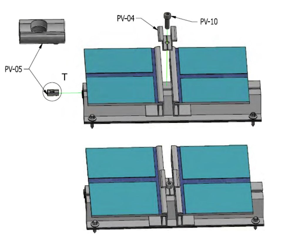 Trapezbrücke H-40 aus EPDM für Dächer aus Trapezblech