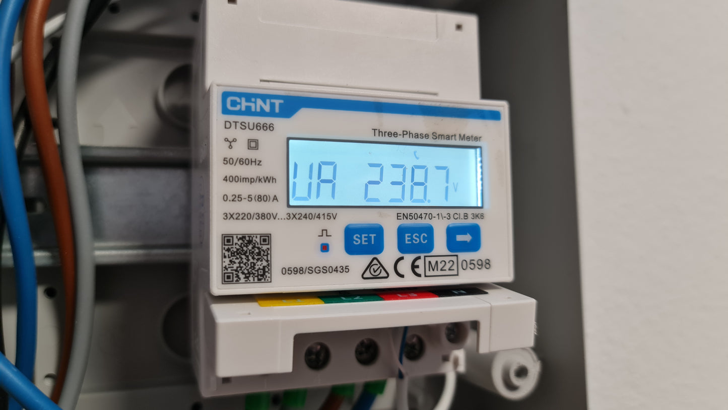 Die Einstellungen beim Solax Smartmeter DTSU666 / ...the settings for the solax smartmeter DTSU666