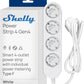Shelly Power Strip 4 Gen4 Weiß - Matter & WLAN Mehrfachsteckdose, 4 Fach Smarte Steckdosenleiste,