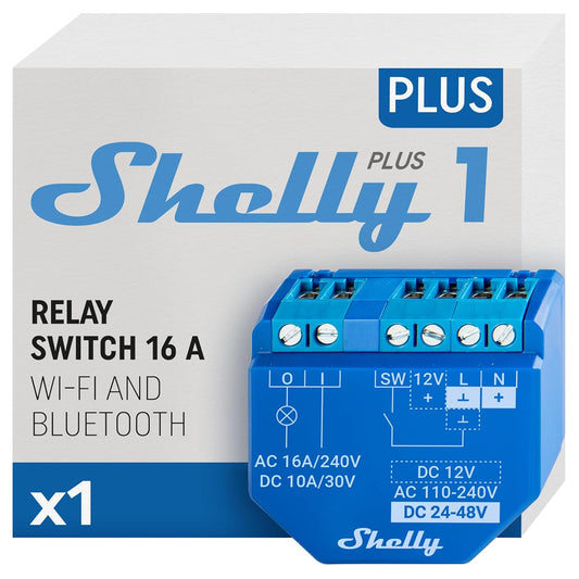 Shelly Plus 1 – Smarter Relais-Schalter für Home Automation (1 Stk.)