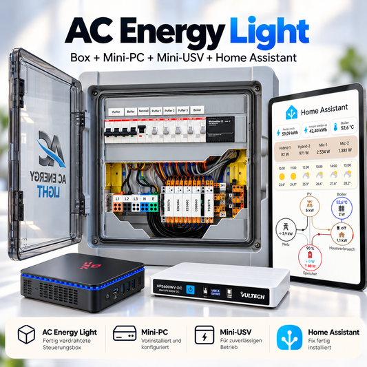AC Energy Light – Komplettes Energiemanagementsystem inkl. Home Assistant, Mini-PC und Mini-USV