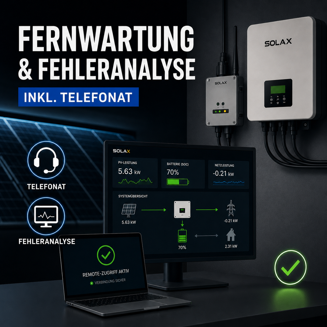 SolaX Fernwartung & Fehleranalyse inkl. Telefonat
